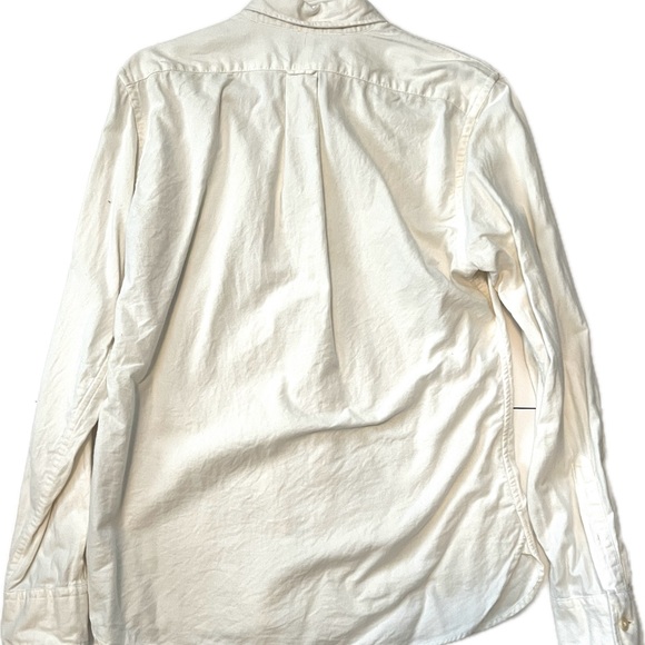 Todd Snyder Brushed Cotton Cashmere Twill Shirt in Ivory size small - Picture 3 of 7